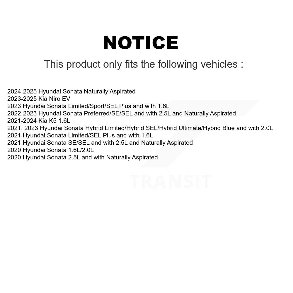 Front Rear Disc Brake Rotors And Semi-Metallic Pads Kit For Hyundai Sonata Kia Niro EV K5 K8F-104029