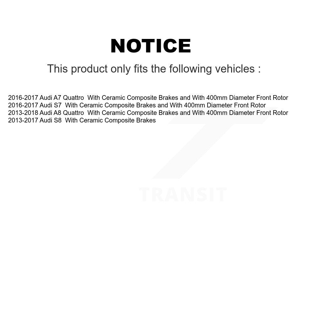 Front Disc Brake Rotors And Semi-Metallic Pads Kit For Audi A7 Quattro A8 S7 S8 S6 K8F-104050