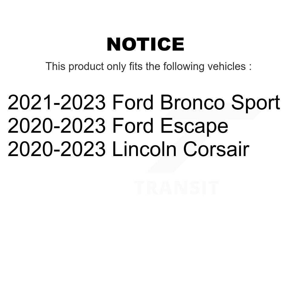 Rear Disc Brake Rotors Semi-Metallic Pad Kit For Ford Escape Bronco Sport Lincoln Corsair K8F-104088