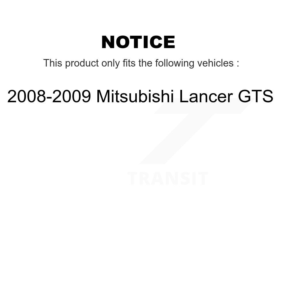 Front Rear Brake Rotor Semi-Metallic Pad And Drum Kit For 2008-2009 Mitsubishi Lancer GTS K8F-104106