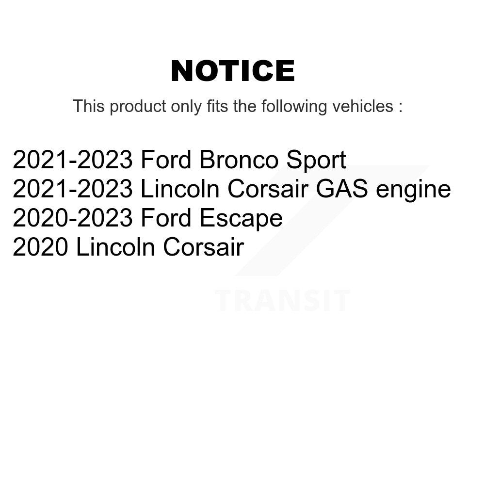 Front Rear Brake Rotor Semi-Metallic Pad Kit For Ford Escape Bronco Sport Lincoln Corsair K8F-104151