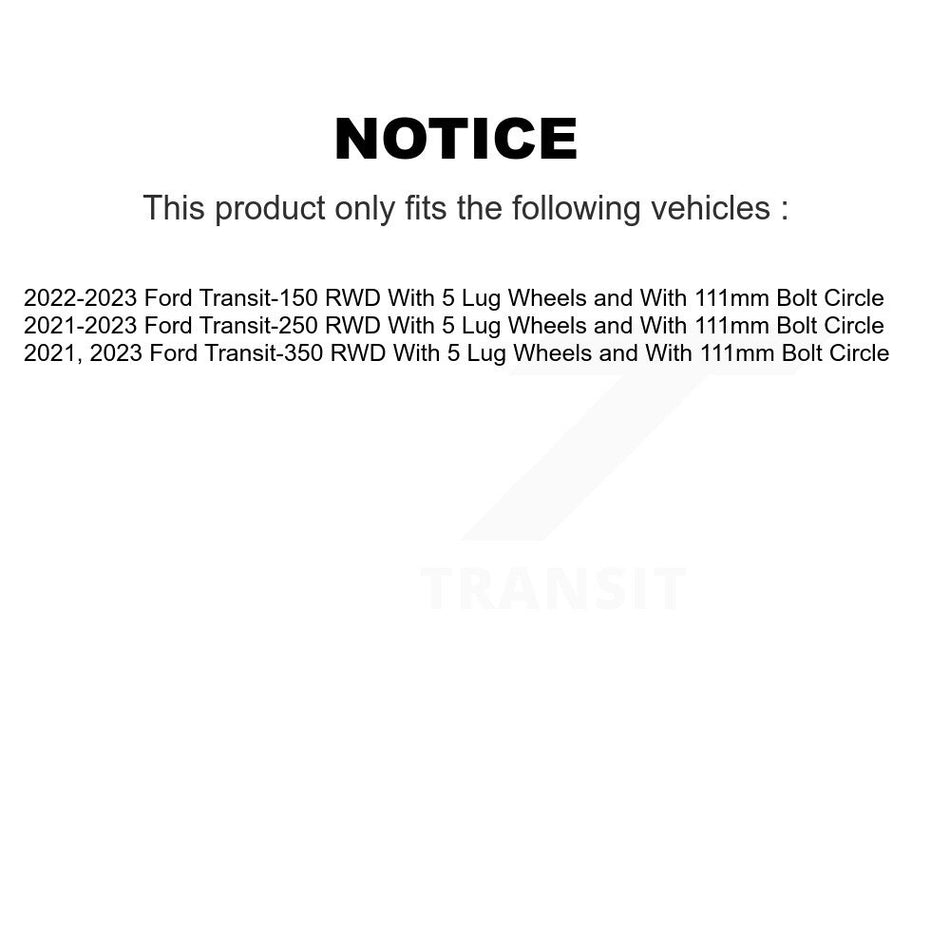Front Rear Brake Rotor Semi-Metallic Pad Kit For Ford Transit-250 Transit-350 Transit-150 K8F-104161