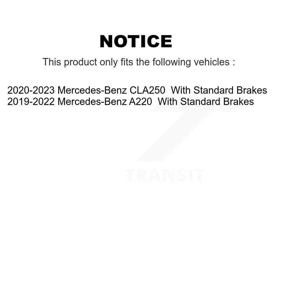 Front Disc Brake Rotors And Semi-Metallic Pads Kit For Mercedes-Benz A220 CLA250 K8F-104236