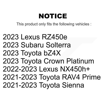Front Brake Rotor Semi-Metallic Pad Kit For Toyota Sienna RAV4 Prime bZ4X Subaru Solterra K8F-104257