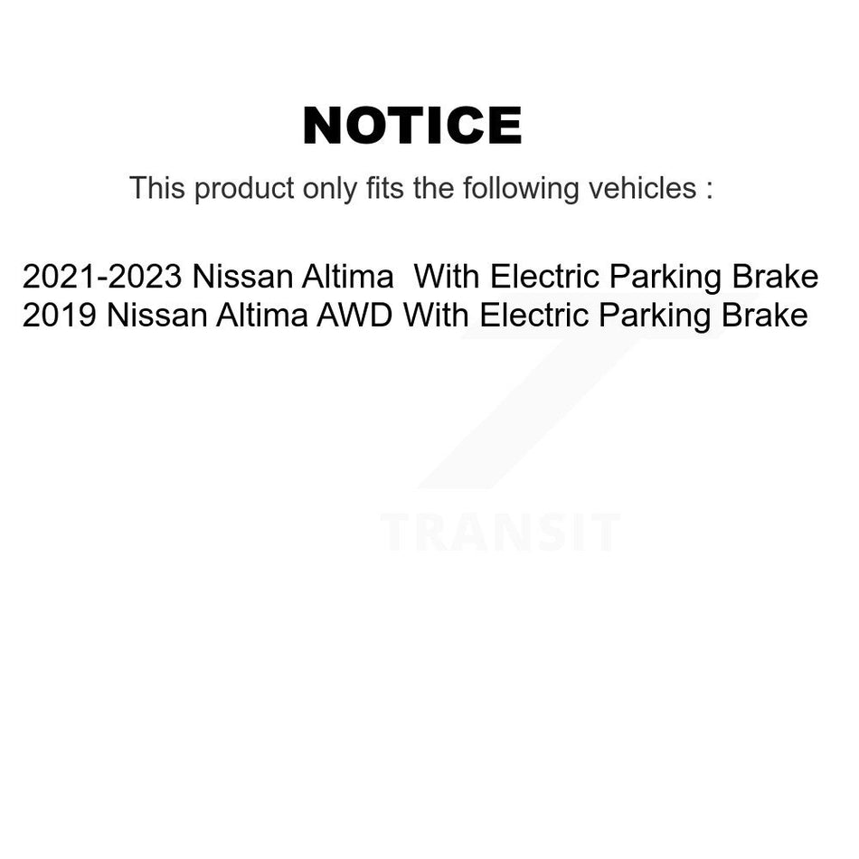 Rear Disc Rotors Semi-Metallic Pads And Parking Brake Shoes Kit For Nissan Altima K8F-104411