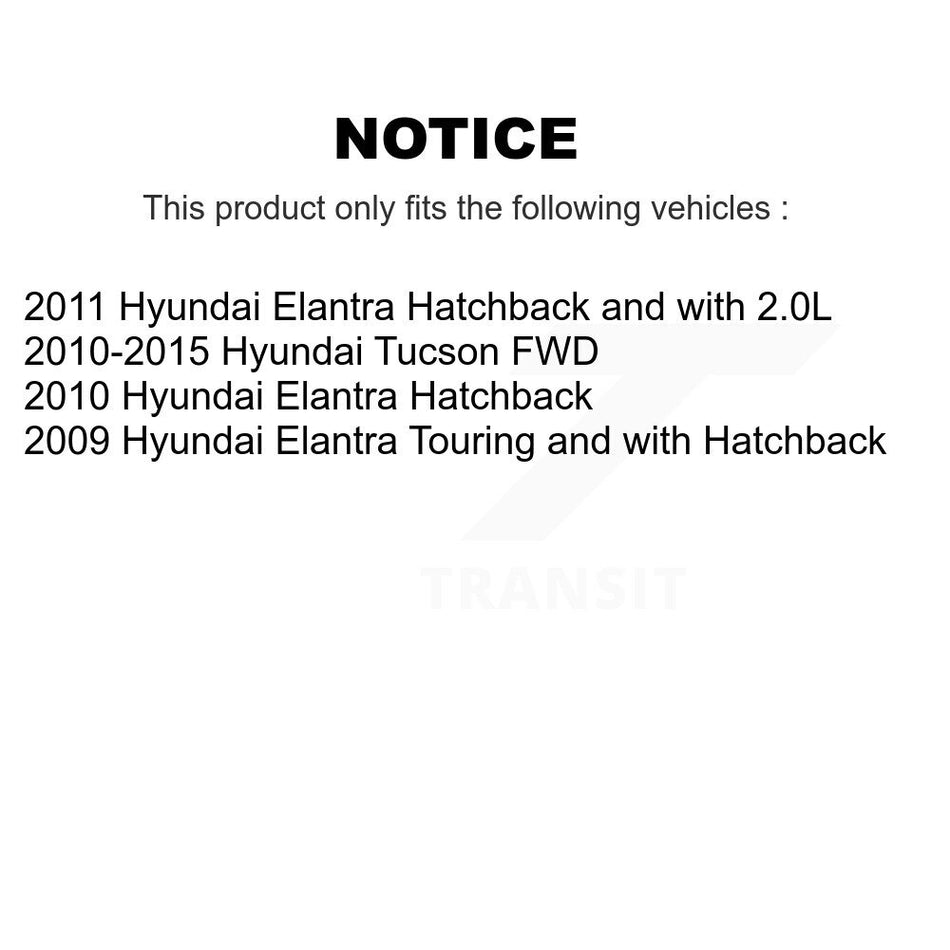 Rear Disc Rotors Semi-Metallic Pads & Parking Brake Shoes Kit For Hyundai Tucson Elantra K8F-104472