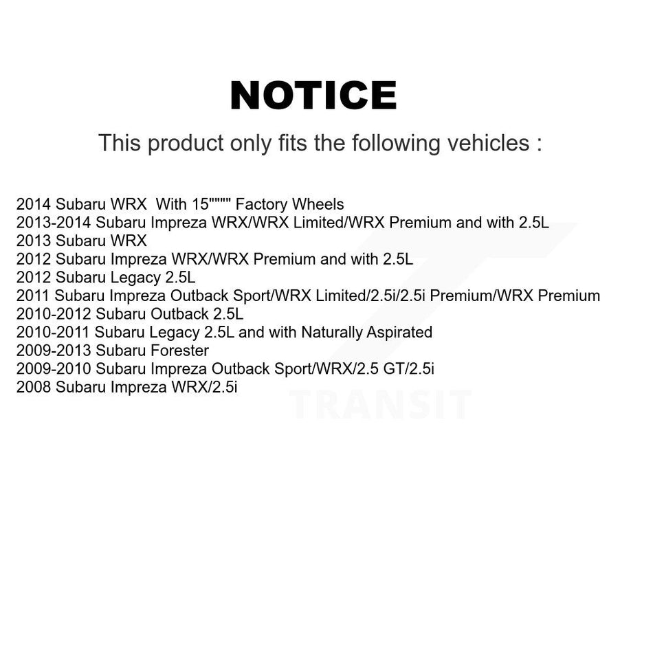 Rear Disc Rotors Semi-Metallic Pads Parking Shoes Kit For Subaru Impreza Forester Outback K8F-104568
