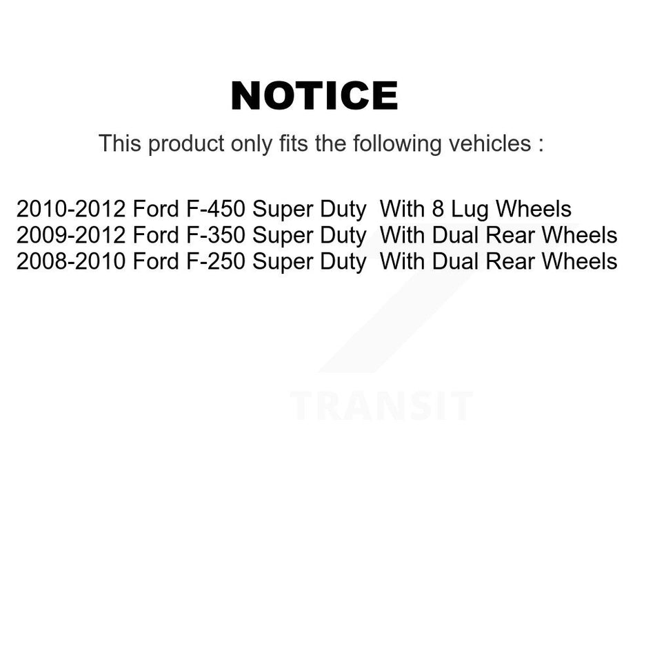 Rear Disc Rotors Semi-Metallic Pads And Parking Shoes Kit For Ford F-350 Super Duty F-250 K8F-104573