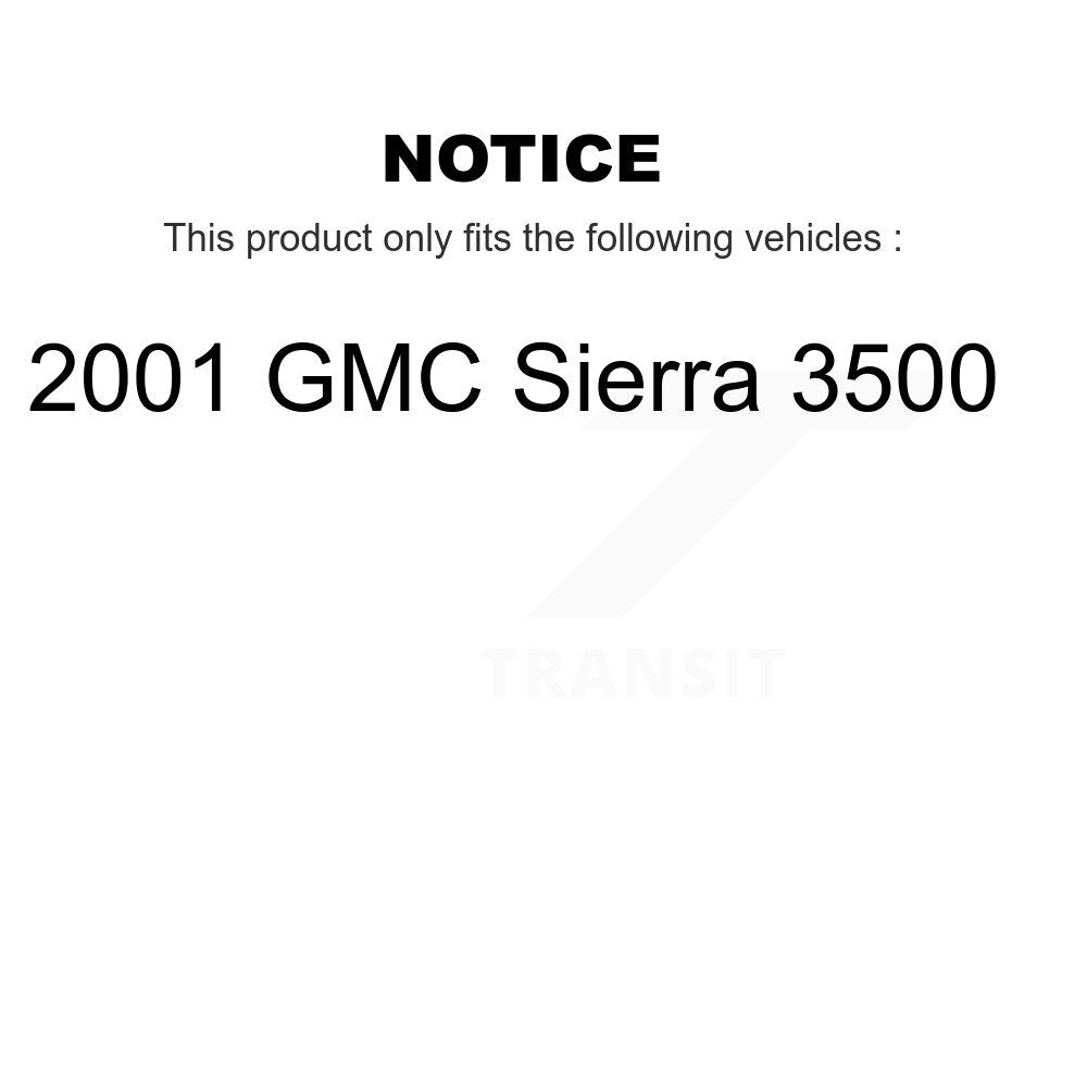 Rear Disc Rotors Semi-Metallic Pads And Parking Brake Shoes Kit For 2001 GMC Sierra 3500 K8F-104700
