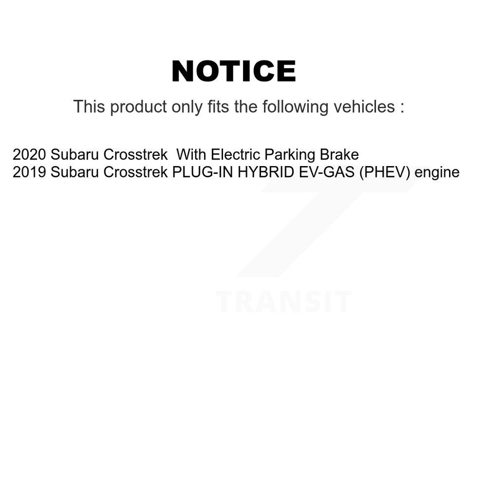 Rear Disc Rotors Semi-Metallic Pads Parking Brake Shoes Hardware Kit For Subaru Crosstrek K8F-104892