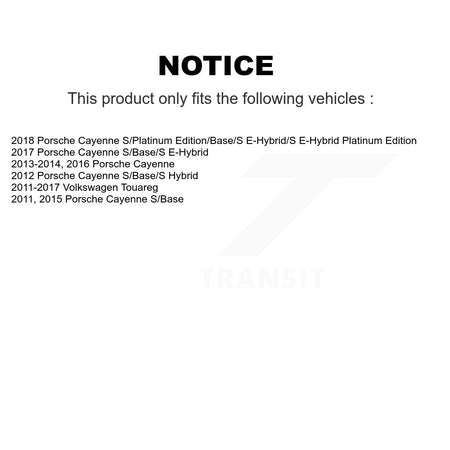 Rear Disc Rotors Semi-Metallic Pads Parking Shoes And Hardware Kit For Volkswagen Touareg K8F-104918