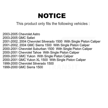 Rear Disc Rotors Semi-Metallic Pads Parking Shoes Hardware Kit For Chevrolet Silverado XL K8F-105002
