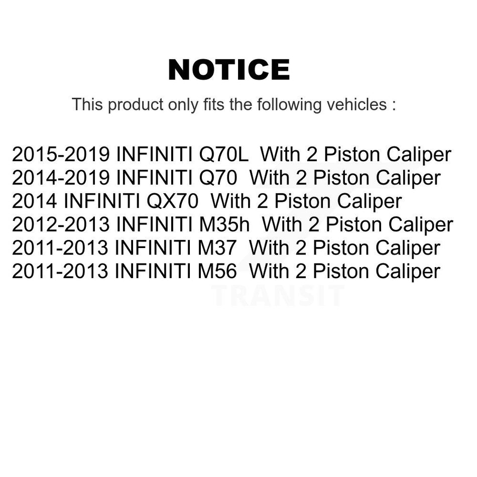 Front Rear Disc Brake Rotor Semi-Metallic Pad Kit For INFINITI M37 QX70 Q70 Q70L M56 M35h K8F-105250