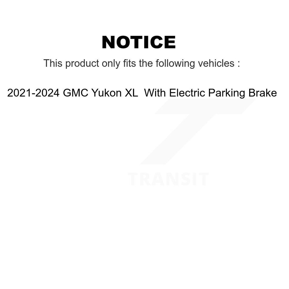 Rear Disc Rotors Semi-Metallic Pads And Parking Brake Shoes Kit For GMC Yukon XL K8F-105305