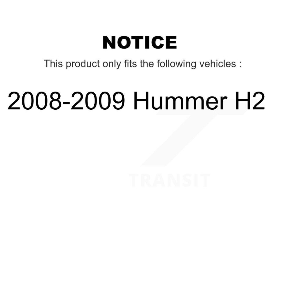 Rear Disc Rotors Semi-Metallic Pads Parking Shoes & Hardware Kit For 2008-2009 Hummer H2 K8F-105407