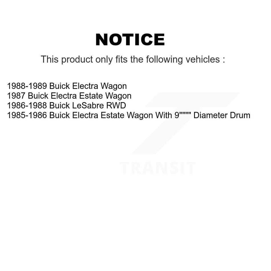 Rear Brake Drum Shoes Kit For Buick Electra LeSabre K8N-100058