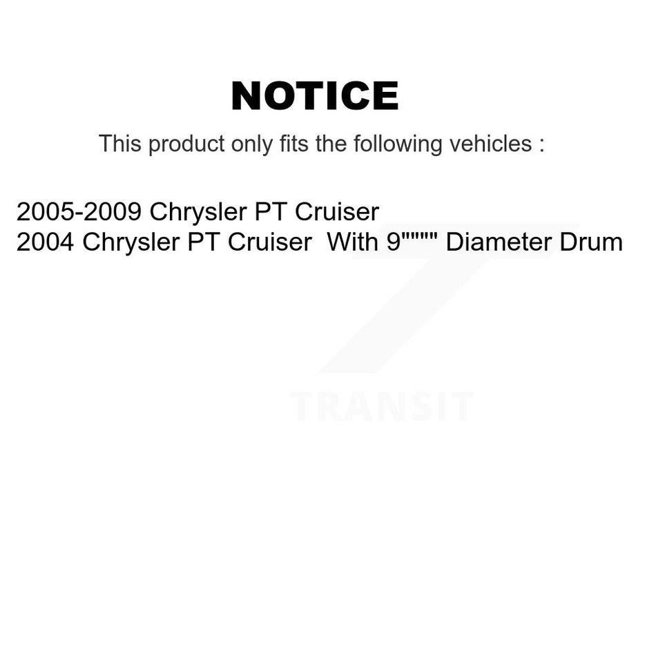 Rear Brake Drum Shoes Kit For Chrysler PT Cruiser K8N-100180