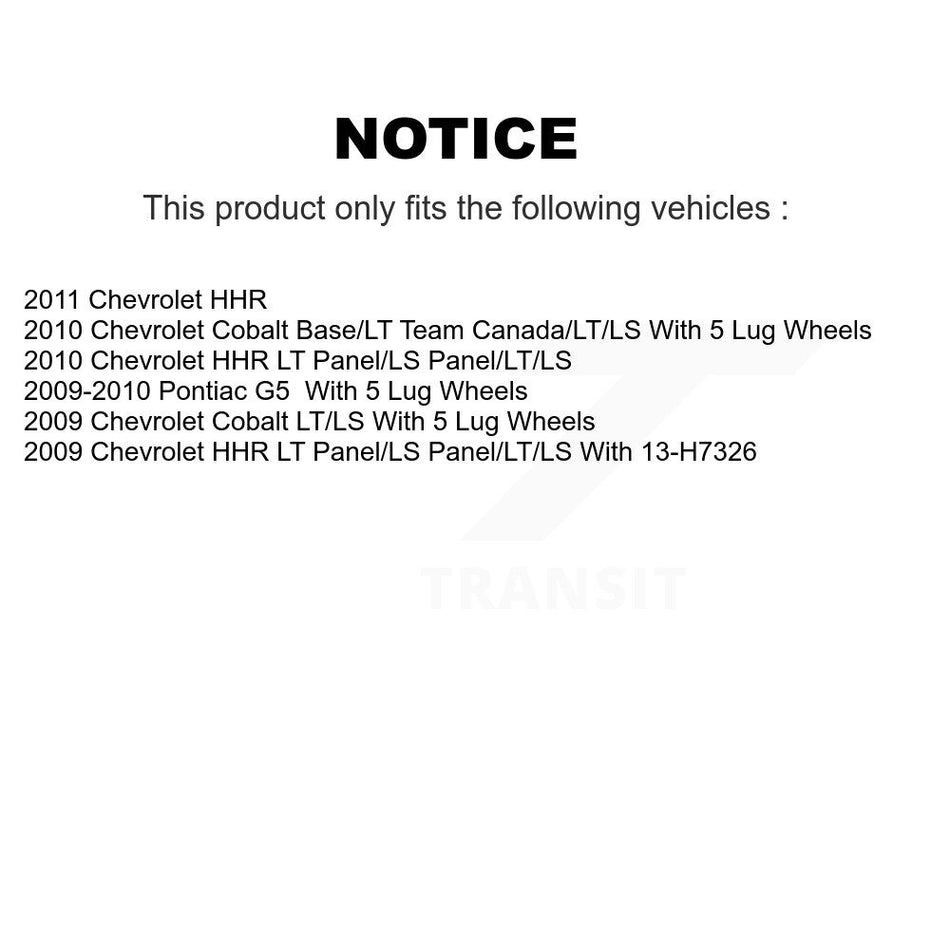 Rear Brake Drum Shoes Kit For Chevrolet Cobalt HHR Pontiac G5 K8N-100224