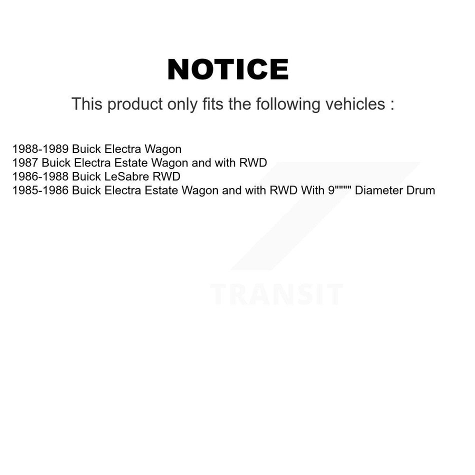 Rear Brake Drum Shoes And Spring Kit For Buick Electra LeSabre K8N-100271