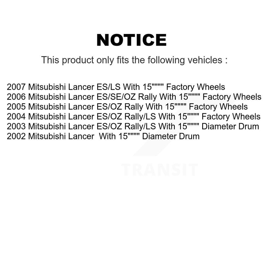 Rear Brake Drum Shoes Spring And Cylinders Kit For Mitsubishi Lancer K8N-100702