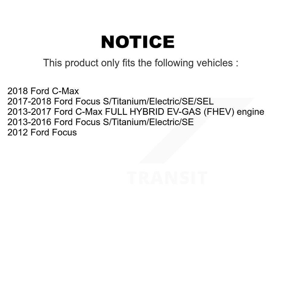 Front Disc Brake Rotors And Semi-Metallic Pads Kit For Ford Focus C-Max K8S-100172