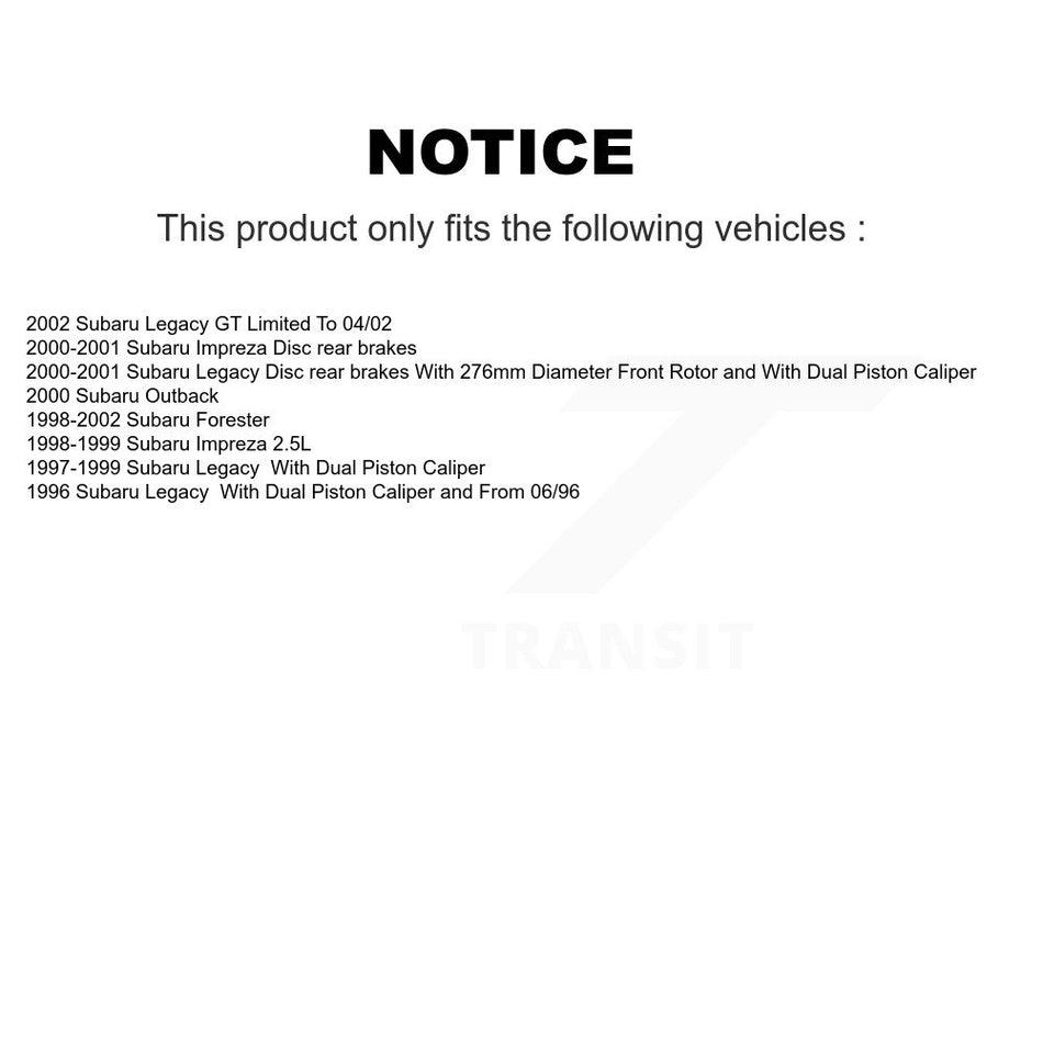 Front Disc Brake Rotors And Semi-Metallic Pads Kit For Subaru Legacy Forester Outback Impreza K8S-100310