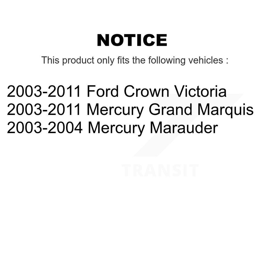 Front Rear Disc Brake Rotors And Semi-Metallic Pads Kit For Ford Crown Victoria Mercury Grand Marquis Marauder K8S-100888