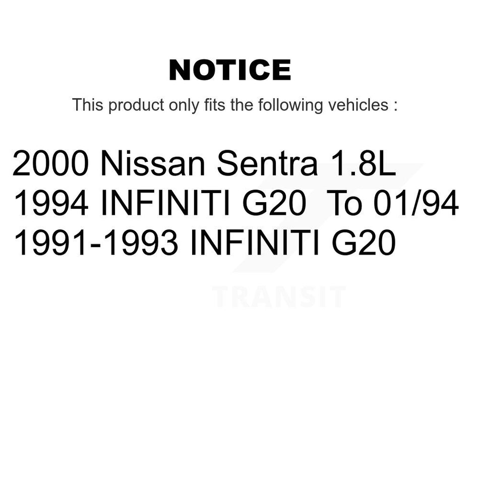 Front Rear Disc Brake Rotors And Semi-Metallic Pads Kit For Nissan Sentra Infiniti G20 INFINITI K8S-101022