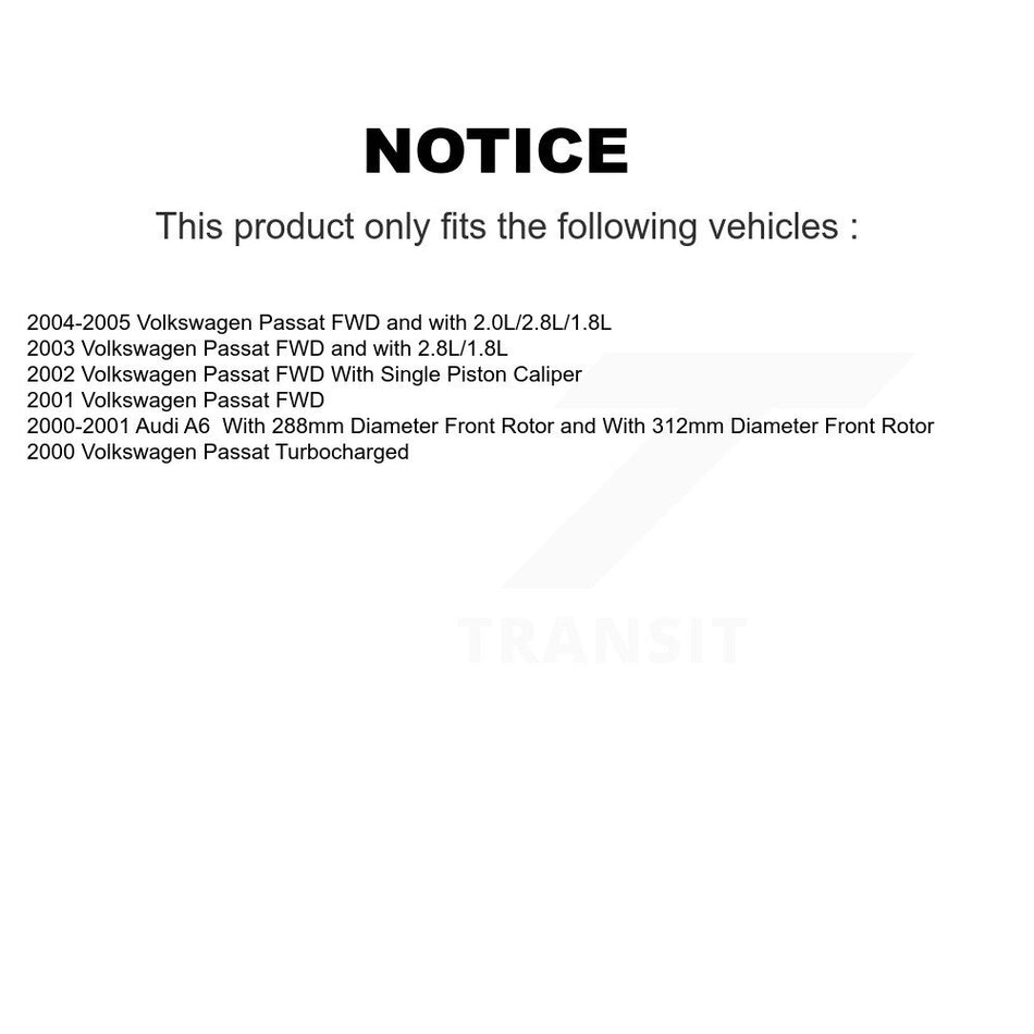 Front Rear Disc Brake Rotors And Semi-Metallic Pads Kit For Volkswagen Passat K8S-101058