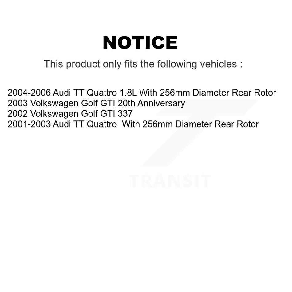 Front Rear Disc Brake Rotors And Semi-Metallic Pads Kit For Volkswagen Golf Audi TT Quattro K8S-101145