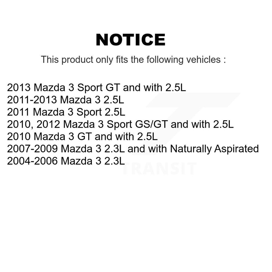 Front Rear Disc Brake Rotors And Semi-Metallic Pads Kit For Mazda 3 Sport K8S-101237