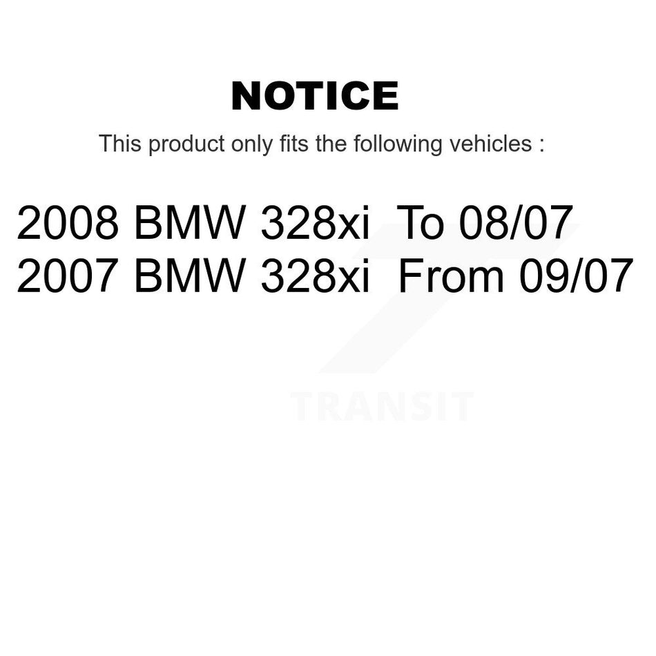 Front Rear Disc Brake Rotors And Semi-Metallic Pads Kit For 2008 BMW 328xi To 08 07 K8S-101400