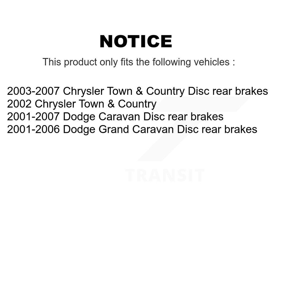 Front Rear Brake Rotors Semi-Metallic Pad Drum Kit (7Pc) For Dodge Caravan Grand Chrysler K8S-102349