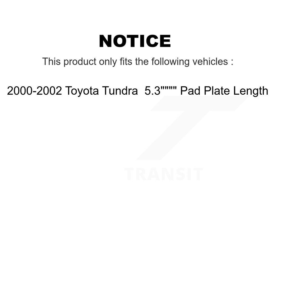 Front Rear Disc Brake Rotors Semi-Metallic Pads And Drum Kit (9Pc) For Toyota Tundra K8S-102556