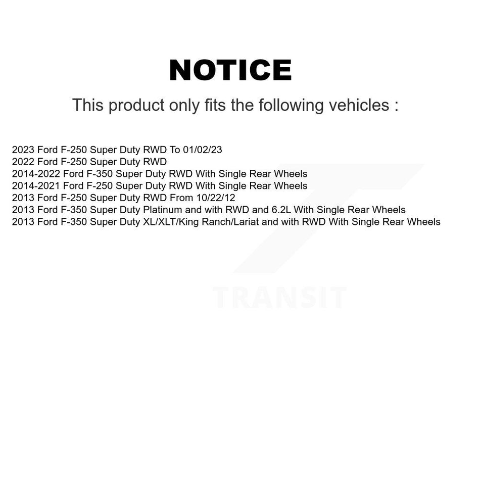 Front Disc Brake Rotors Hub Assembly And Semi-Metallic Pads Kit For Ford F-250 Super Duty F-350 K8S-102831