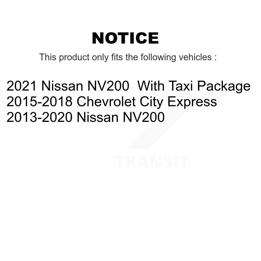 Front Rear Brake Rotor Semi-Metallic Pad Drum Kit For Nissan NV200 Chevrolet City Express K8S-103427