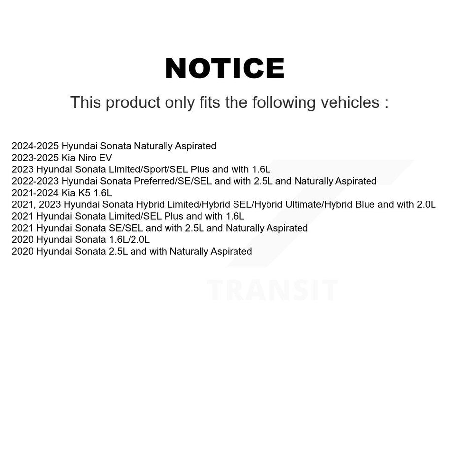 Front Rear Disc Brake Rotors And Semi-Metallic Pads Kit For Hyundai Sonata Kia Niro EV K5 K8S-103866