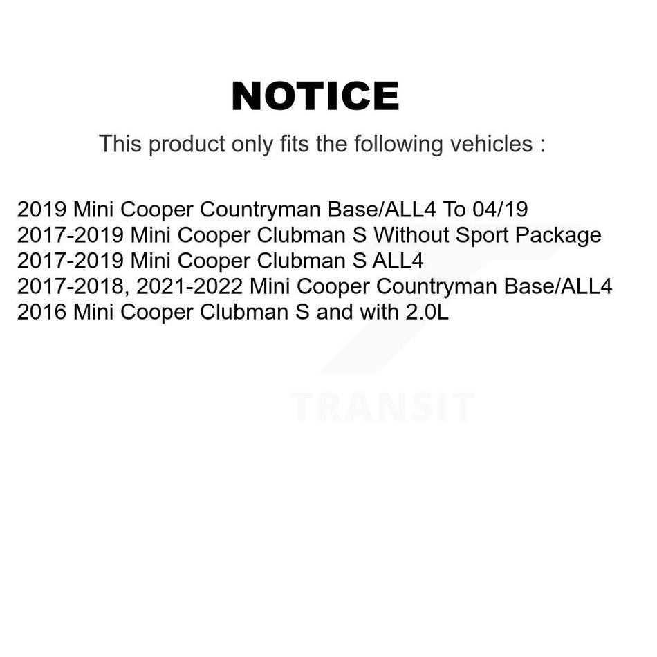 Front Disc Brake Rotors And Semi-Metallic Pads Kit For Mini Cooper Countryman Clubman K8S-103992