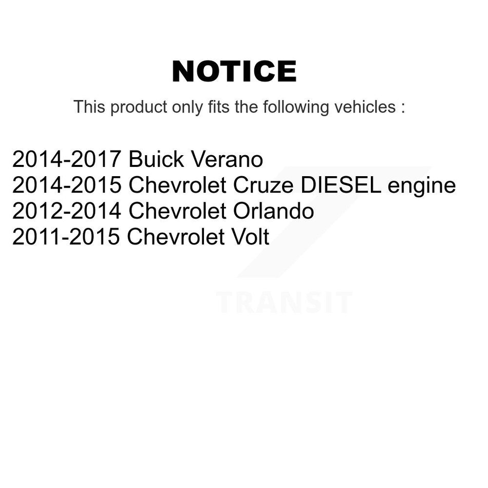Front Brake Rotor And Semi-Metallic Pad Kit For Chevrolet Cruze Buick Verano Orlando Volt K8S-103995