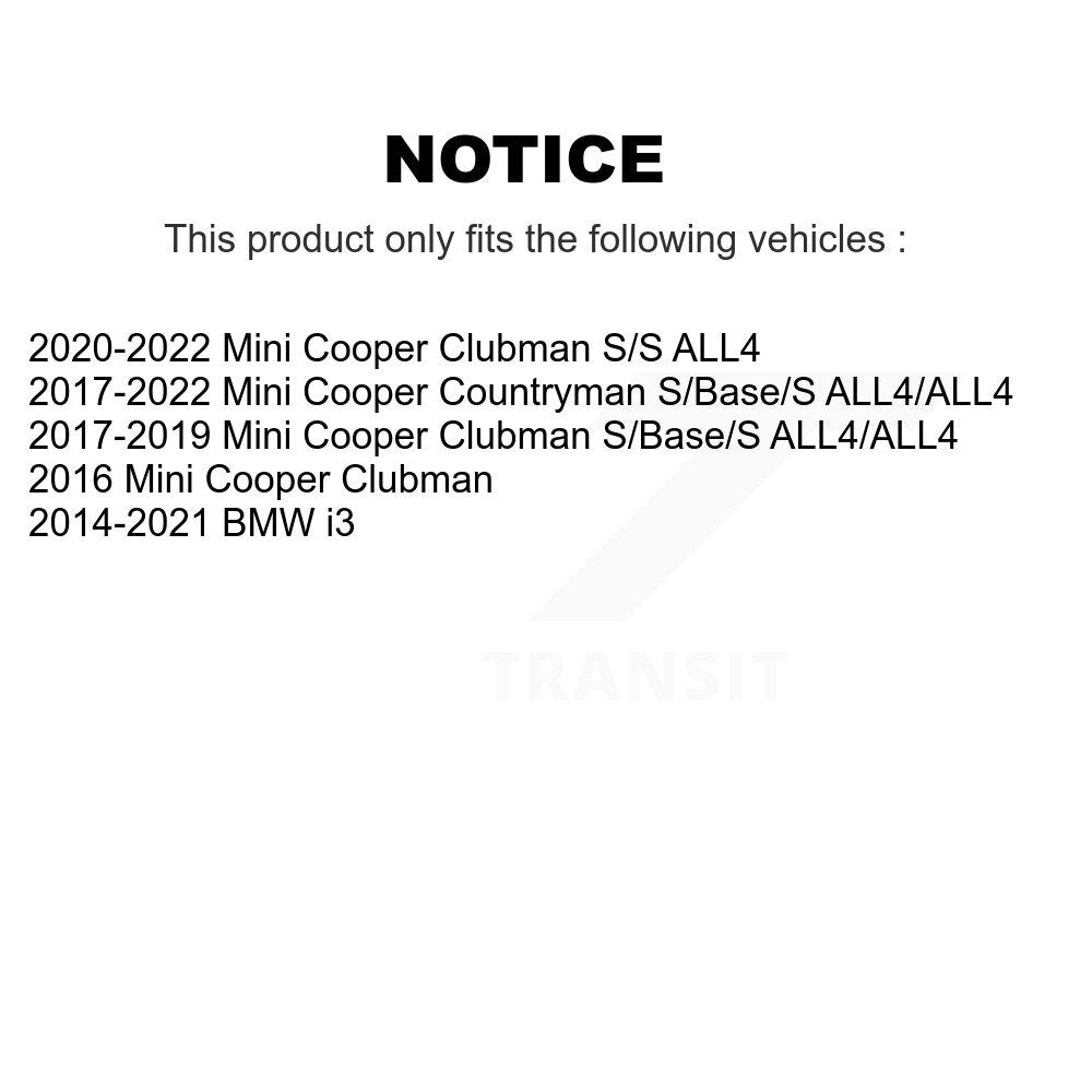 Rear Disc Brake Rotor Semi-Metallic Pad Kit For Mini Cooper Countryman Clubman BMW i3 i3s K8S-104020