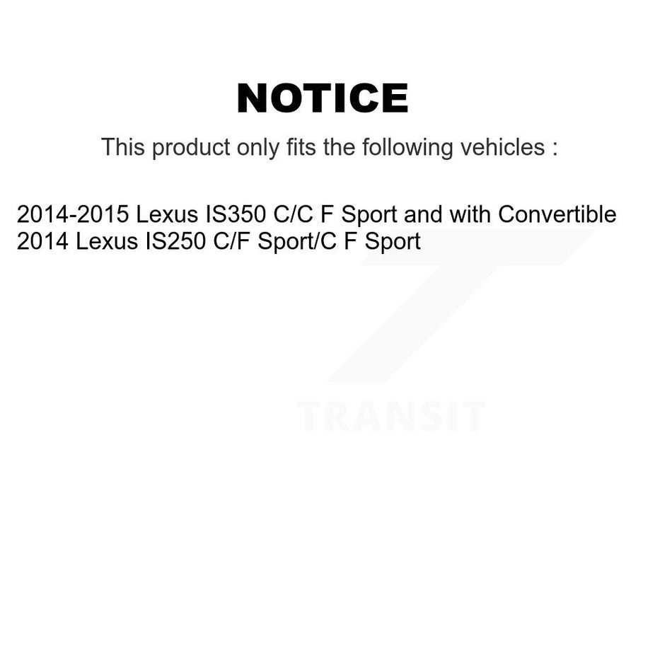 Rear Disc Rotors Semi-Metallic Pads And Parking Brake Shoes Kit For Lexus IS350 IS250 K8S-104301