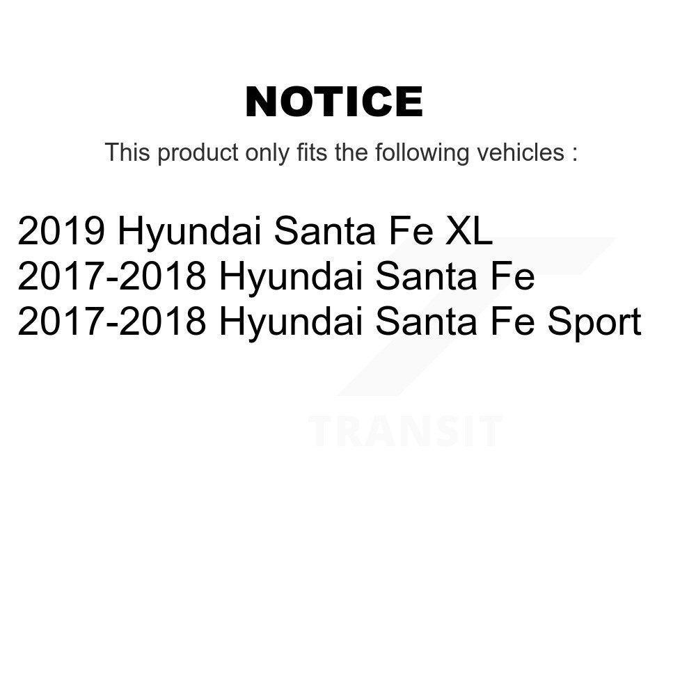 Rear Disc Rotors Semi-Metallic Pads Parking Brake Shoes Kit For Hyundai Santa Fe Sport XL K8S-104524