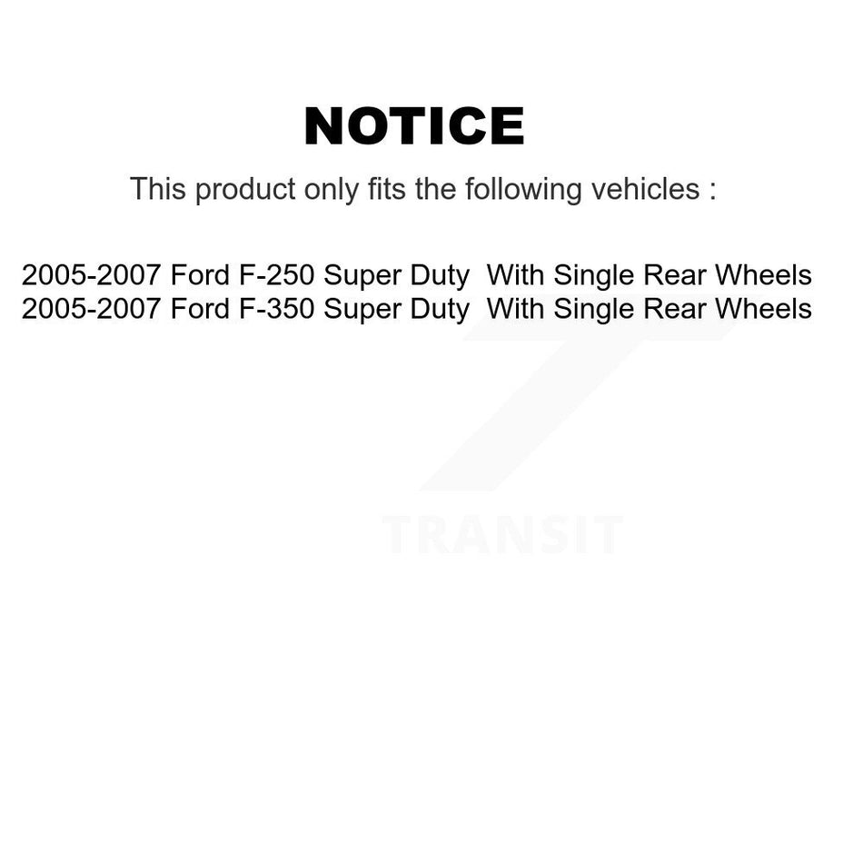 Rear Disc Rotors Semi-Metallic Pads And Parking Shoes Kit For Ford F-350 Super Duty F-250 K8S-104573