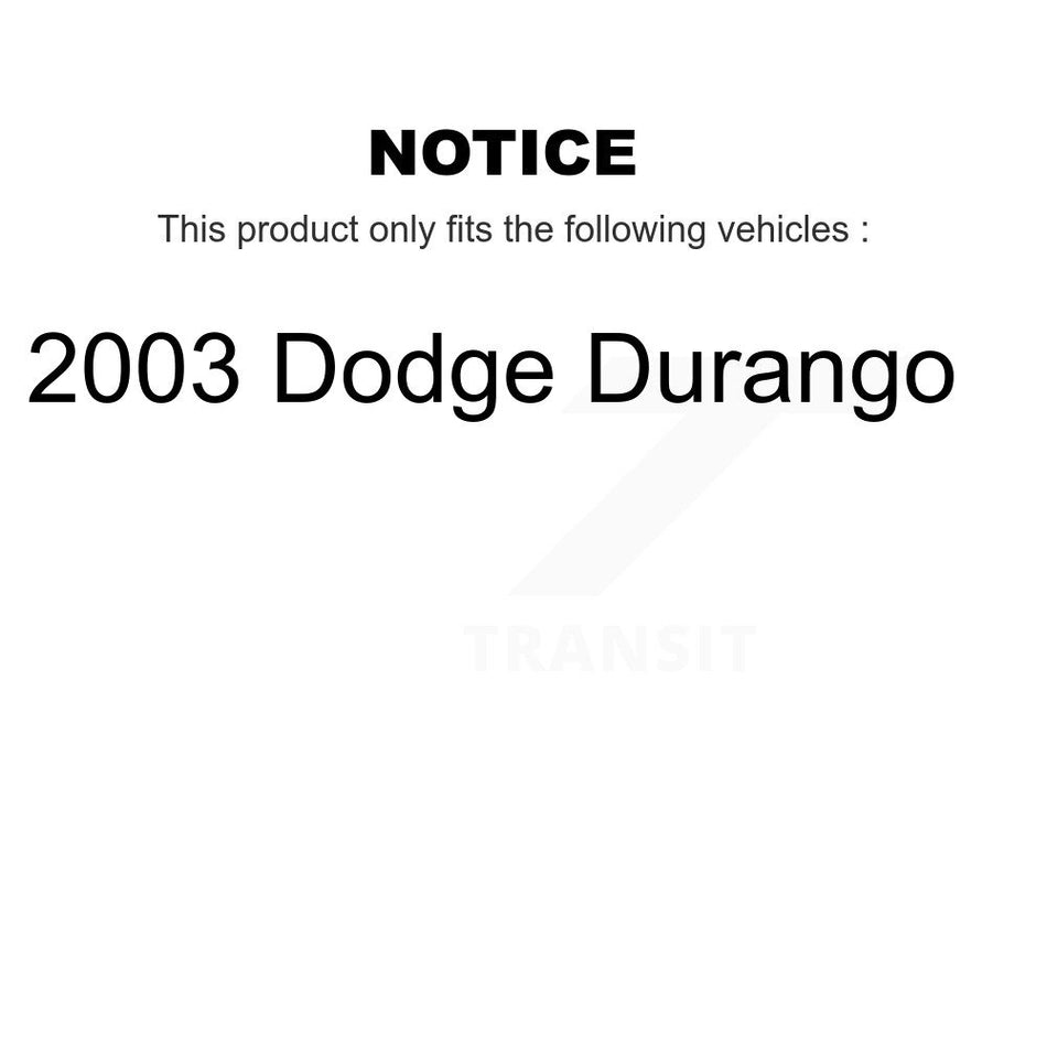 Rear Disc Rotors Semi-Metallic Pads And Parking Brake Shoes Kit For 2003 Dodge Durango K8S-104601