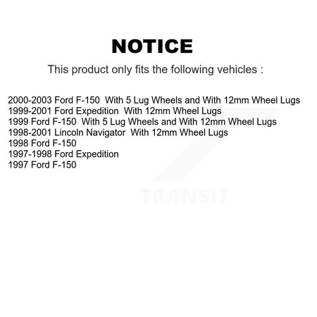 Rear Disc Rotors Semi-Metallic Pads Parking Shoes Hardware Kit For Ford F-150 Expedition K8S-104835