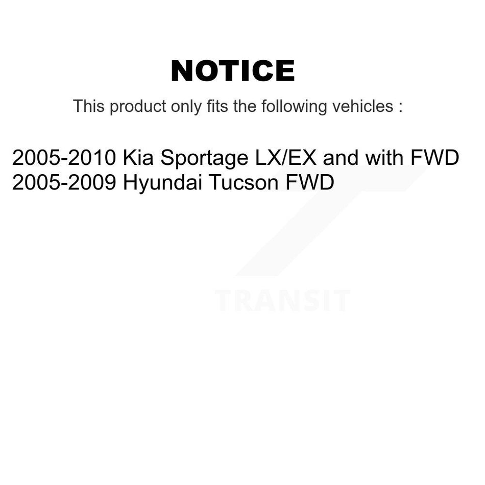 Rear Disc Rotors Semi-Metallic Pads Parking Shoes And Hardware Kit For Hyundai Tucson Kia K8S-104840