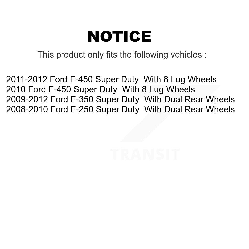 Rear Disc Rotors Semi-Metallic Pads Parking Shoes Hardware Kit For Ford F-350 Super Duty K8S-104870