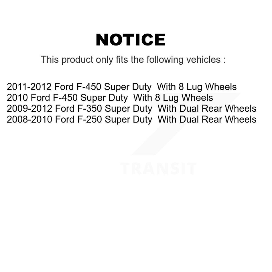 Rear Disc Rotors Semi-Metallic Pads Parking Shoes Hardware Kit For Ford F-350 Super Duty K8S-104870