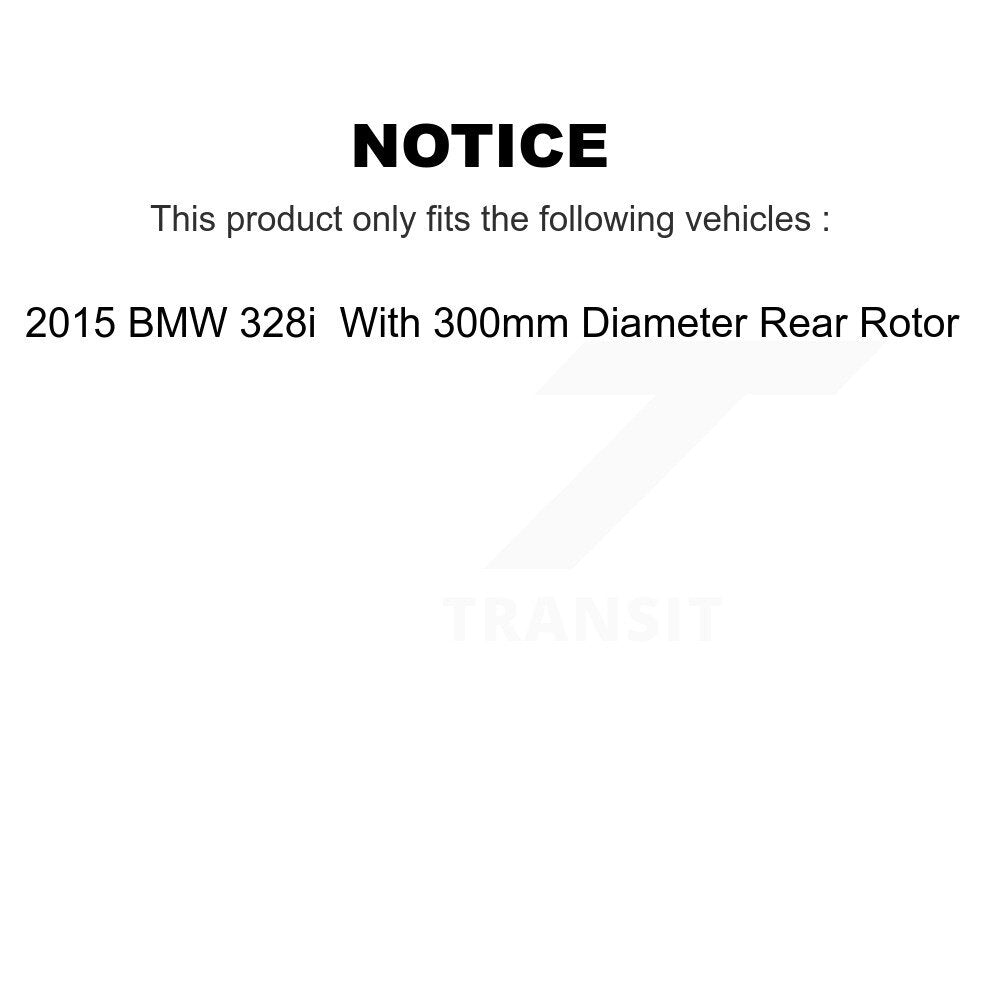 Rear Disc Rotors Semi-Metallic Pads Parking Brake Shoes Hardware Kit For BMW 428i xDrive K8S-104975