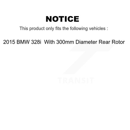 Rear Disc Rotors Semi-Metallic Pads Parking Brake Shoes Hardware Kit For BMW 428i xDrive K8S-104975